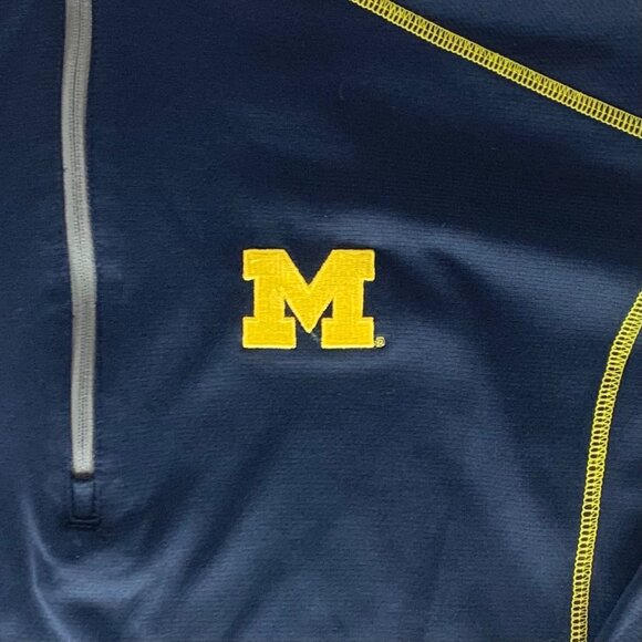 Michigan Wolverines NCAA Navy Blue PING Golf Athletic Pullover Mens Large READ - Picture 2 of 6